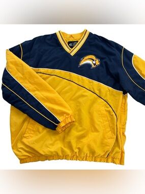Vintage NHL Buffalo Sabres G-III Sports Pullover Crewneck Windbreaker Adult sz L